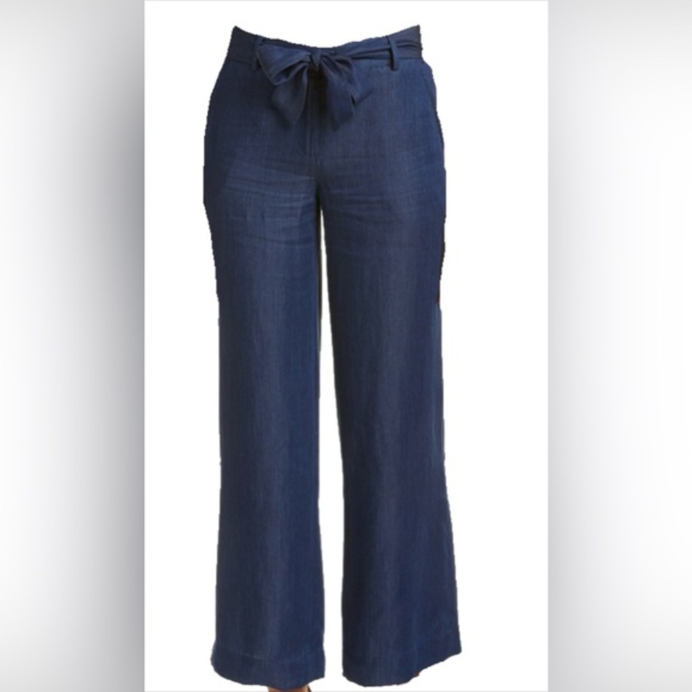 Laundry by Shelli Segal NWT Tencel Wide Leg Pants Dark Wash Size 10